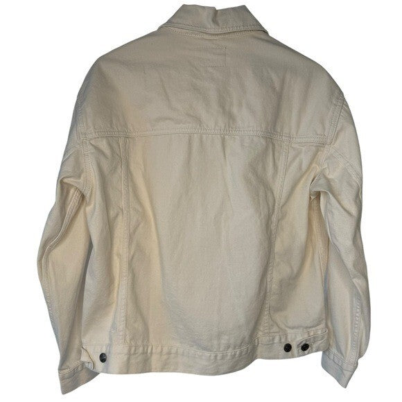 Free People | NEW Jolene Trucker Denim Jacket In Ecru Size S