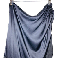 Silk Roads by Adriana Iglesias x REVOLVE Lua Silk Fringe Skirt in Black Size L