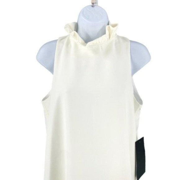 Tuckernuck NEW Ivory Blythe Bow Ruffle Sleeveless Preppy Mini Dress Size XS