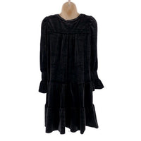 Pomander Place | NEW Black Velvet Kenzo Long Sleeve Mini Dress Size S