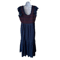 Tuckernuck NEW Navy Lace Mallie Embroidered Scoop Neck Maxi Dress Size XXL