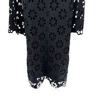 Tuckernuck NEW Noir Eyelet Hutton Long Sleeve Cotton Formal Midi Dress Size XS