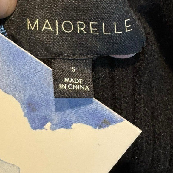 Majorelle | NEW Neva Ribbed Back Cut-Out Mini Dress in Black Size S