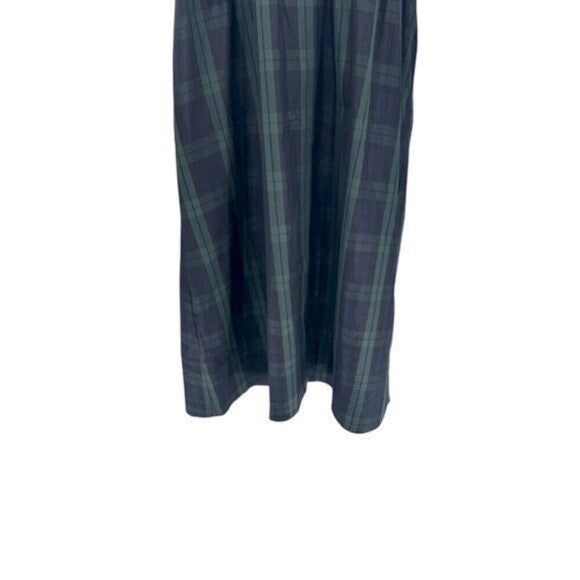 Tuckernuck NEW Blackwatch Chloe Plaid Navy Green Classic Midi Dress Size XL