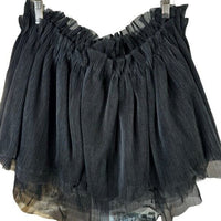 Hyacinth House NEW Black Willa Tulle Strapless Babydoll Blouse Top Size XL