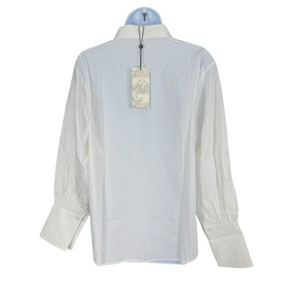 Tuckernuck x India Hicks NEW White Cotton Britwell Button Down Blouse Size M