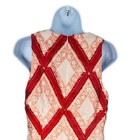 Tuckernuck NEW Vermillion Trellis Fil Coupe Francine Formal Midi Dress Size XXS