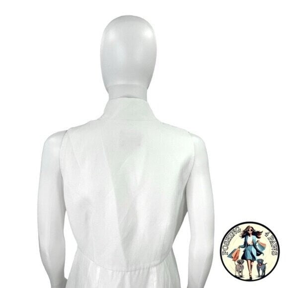 Tuckernuck | White Leighton Sleeveless Linen Blend Mini Dress Size XXL