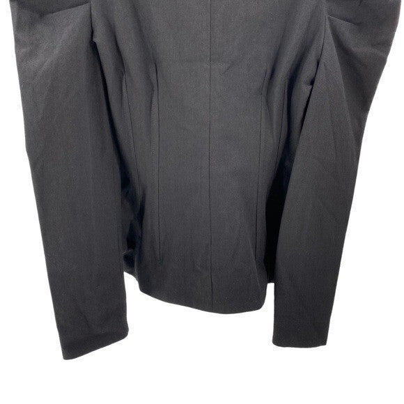 Tuckernuck NEW Black Calla Structured Puff Sleeve Button Blouse Size XS