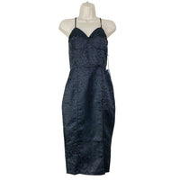 by the way. | NEW Mini Jacquard Satin Formal Slit Midi Dress in Black Size XS