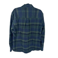 Barbour NEW Mens Snowcap Tailored Button Down Flannel Shirt Blue Green Size L