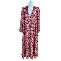Tuckernuck NEW Pink Poppy Ikat Long Sleeve Salty Paloma Caftan Size XXXL