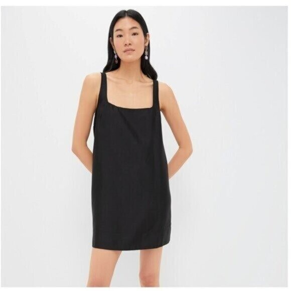 Pomander Place | NEW Black Porto Square Neckline Sleeveless Mini Dress Size XL