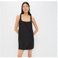 Pomander Place | NEW Black Porto Square Neckline Sleeveless Mini Dress Size XL