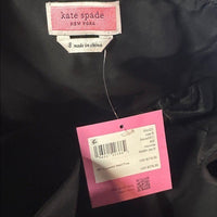 Kate Spade NEW Black Bold Zebra Jacquard Square Neck Peplum Blouse Top Size 8