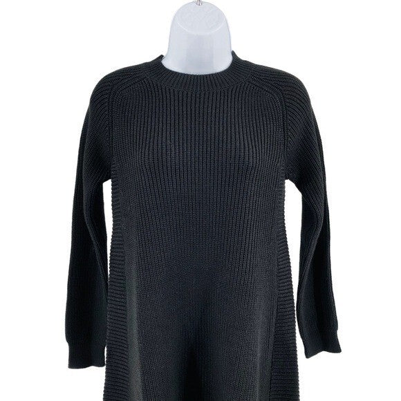 Pomander Place NEW Black Ainsley Long Sleeve Ribbed Knit Sweater Dress Size XS