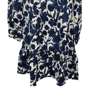 Tuckernuck NEW Blue Poppy Palmerston Drop Waist Long Sleeve Mini Dress Size XXS