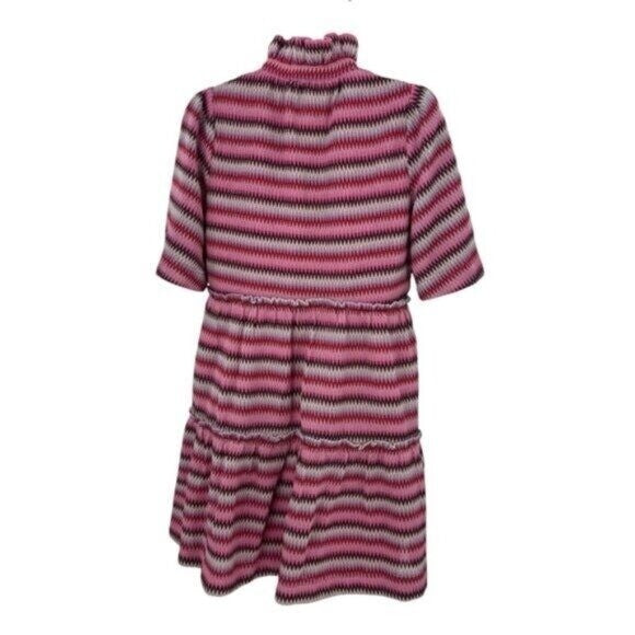 Tuckernuck NEW Pink Chevron Knit Stripe Crawford Relaxed Fit Mini Dress XXXL