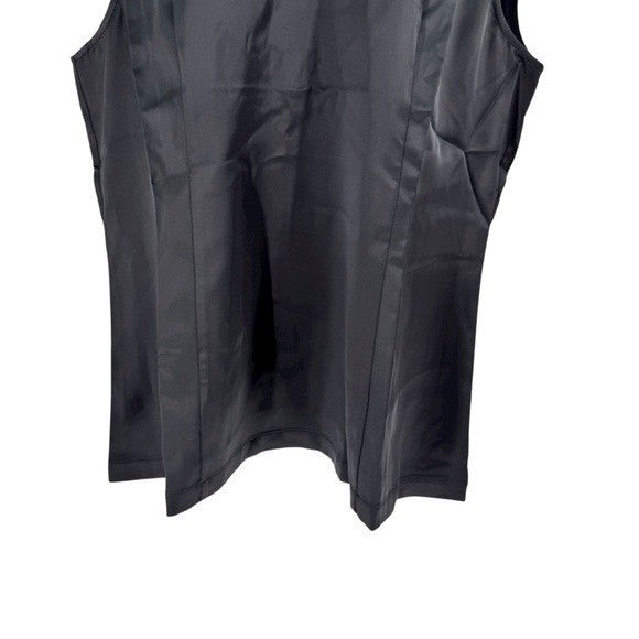 Tuckernuck NEW Black Satin Belle Sleeveless Blouse Top Size XXL