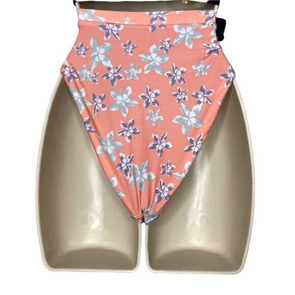 Becca French Cut Hi Leg Floral Bikini Swim Bottoms NEW Size L