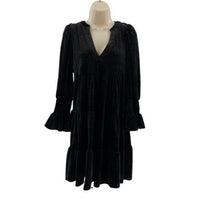 Pomander Place | NEW Black Velvet Kenzo Long Sleeve Mini Dress Size Medium