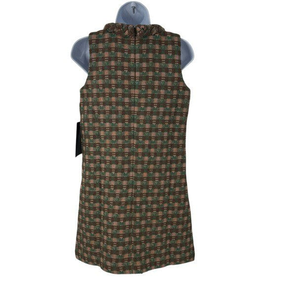 Tuckernuck NEW Neapolitan Tweed Sleeveless Retro Mod Jackie Mini Dress Size XS