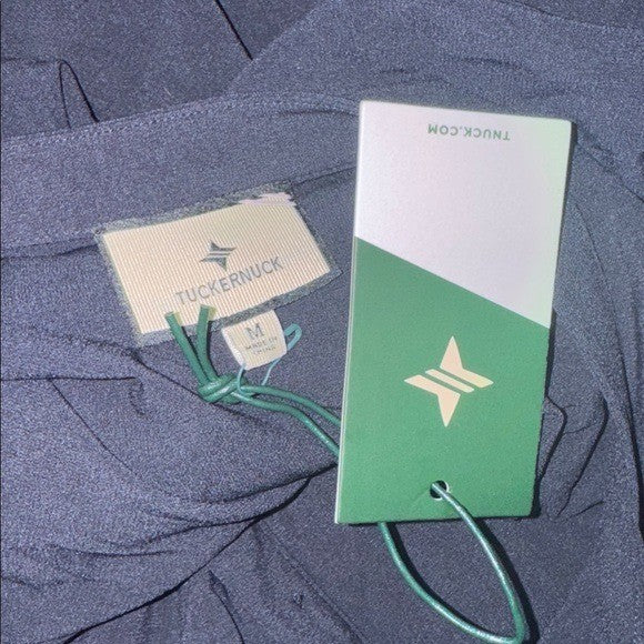 Tuckernuck NEW Navy Blue Royal Shirt Crepe Relaxed Fit Classic Mini Dress Size M