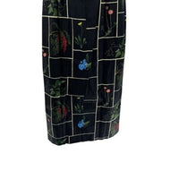 Tuckernuck NEW Black Fresher Buds Suze Floral Patchwork Denim Maxi Dress Size 0