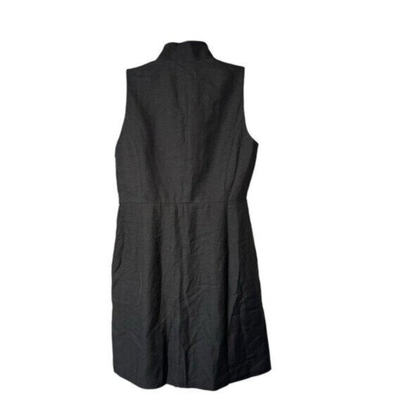 Tuckernuck NEW Black Leighton Linen Sleeveless Button Down Mini Dress Size S