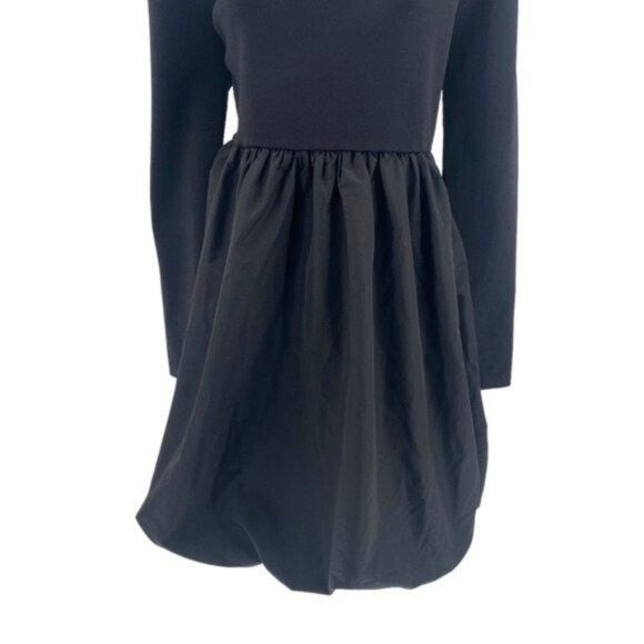 HYACINTH HOUSE NEW Black Bubble Skirt Cecilia Long Sleeve Mini Dress Size XS
