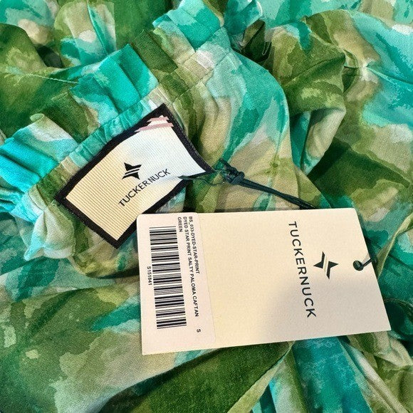 Tuckernuck NEW Seafoam Medallion Green Sleeveless Salty Paloma Caftan Size S