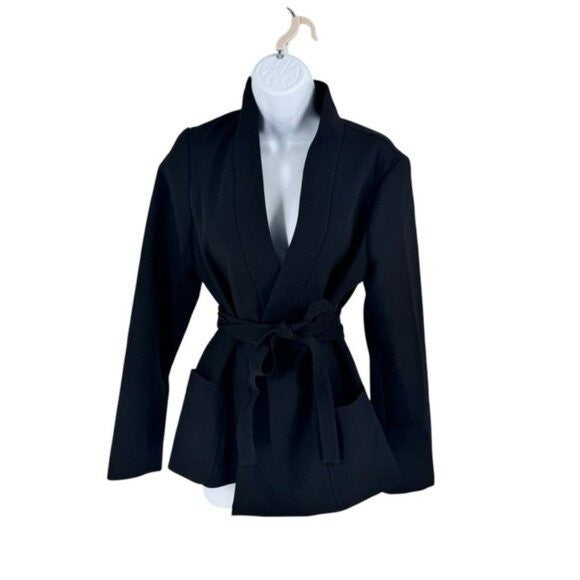 Tuckernuck NEW Black Gracie Wrap Crepe Classic Blazer Size XXS