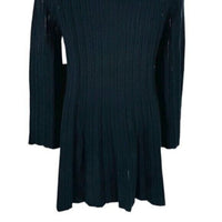 Pomander Place NEW Black Adi Long Belle Sleeve Ribbed Knit Mini Dress Size XL