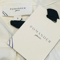 Pomander Place | NEW White Selena Short Puff Sleeve Ruffle Collar Blouse Size S