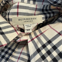 Burberry London NEW Womens Nova Check Fitted Collared Button Down Shirt Size XS