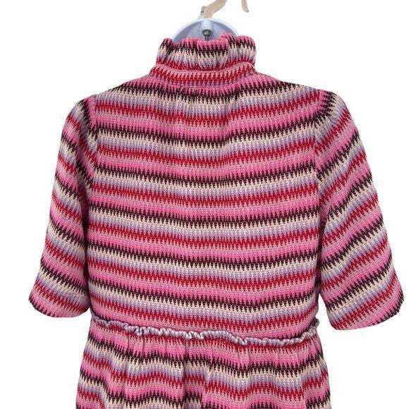 Tuckernuck NEW Pink Chevron Knit Stripe Crawford Relaxed Fit Mini Dress XXS