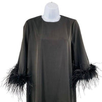 Tuckernuck NEW Black Feather Jamie Formal 3/4 Sleeve Maxi Dress Size XS