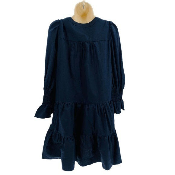 Pomander Place | NEW Navy Cotton Poplin Kenzo Mini Dress Size S