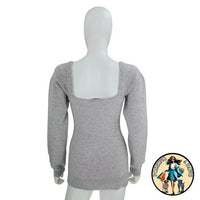 Christopher Esber Wool Cashmere Cut Out Multipanel Tunic Sweater in Grey Size M