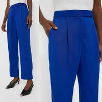 Tuckernuck NEW Sapphire Blue Duncan Pleated Straight Leg Trouser Pant Size M