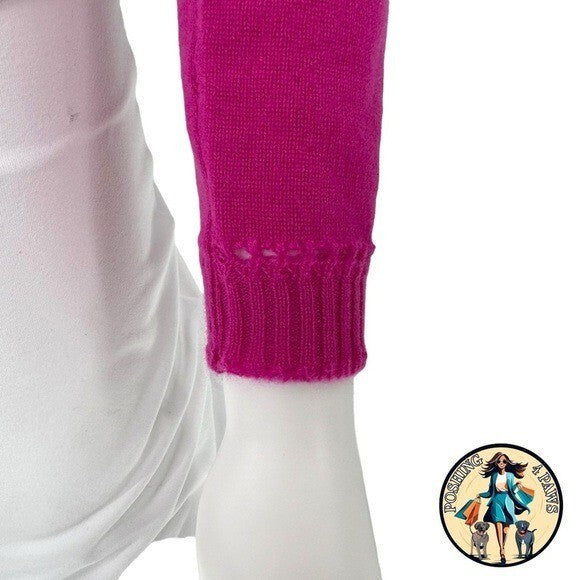 Versace NEW Cashmere Open Perforated Scalloped Knit Cardigan Sweater Size XS