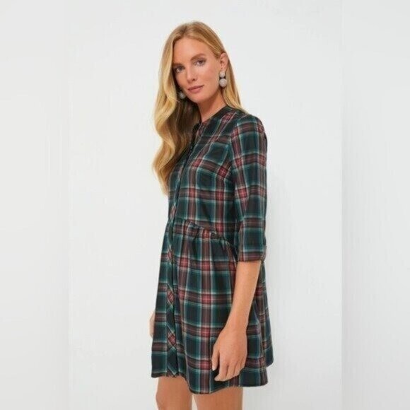 Tuckernuck | NEW Festive Plaid Tartan Royal Shirt Mini Dress Size XL