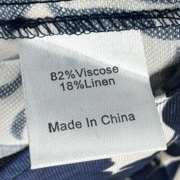 Tuckernuck NEW Blue Poppy Palmerston Drop Waist Long Sleeve Mini Dress Size L