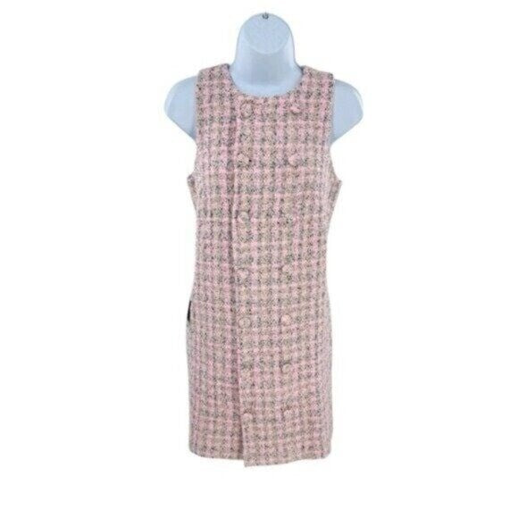 Pomander Place | NEW Peony Tweed Bianca Sleeveless Crewneck Mini Dress Size S