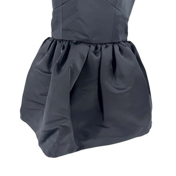 Tanya Taylor Black Noaki Embellished Sleeveless Drop Waist Mini Dress Size 0