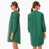 Pomander Place | NEW Green Polly Collared Preppy Shirt Dress Size XXL