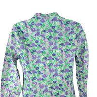 Hyacinth House NEW Aqua Bellflower Multi Floral Long Sleeve Maxi Dress Size XS