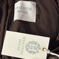 Hyacinth House | NEW Bronze Metallic Plisse Dorinda Midi Dress Size XS