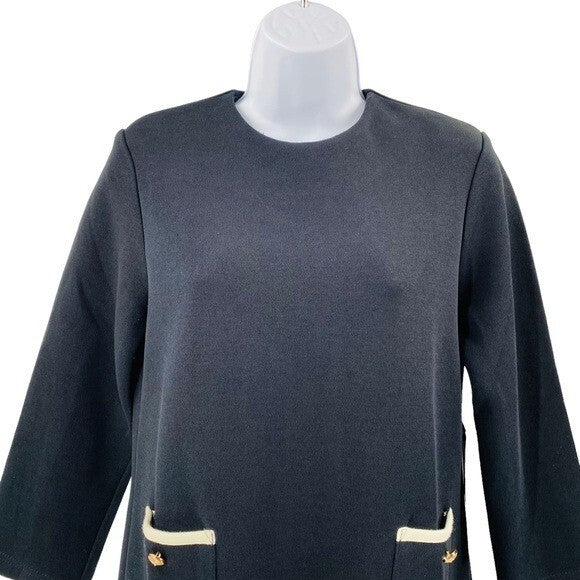 Tuckernuck NEW Black Francoise Mod 3/4 Sleeve Classic Mini Dress Size S