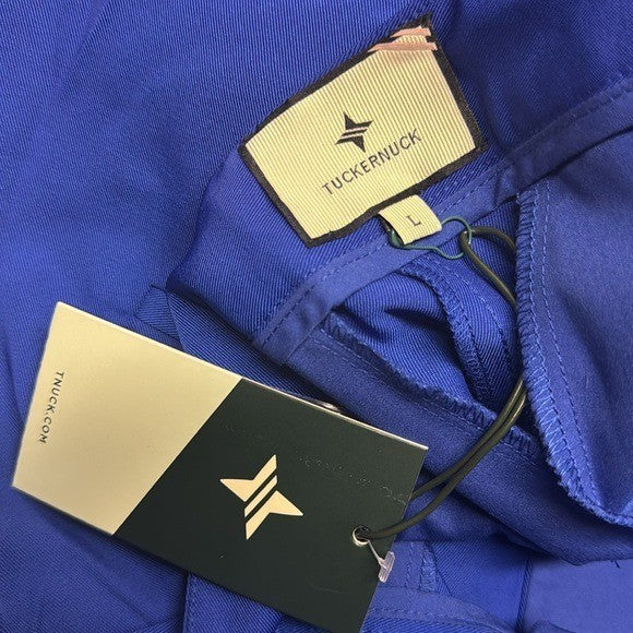 Tuckernuck NEW Sapphire Blue Duncan Pleated Straight Leg Trouser Pant Size L